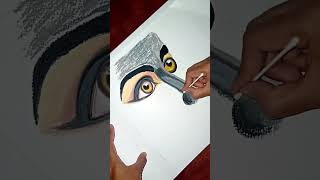 Maa kali drawing how to draw maa kaali with oil pestals Art creative Godess ytshort [upl. by Tegirb969]