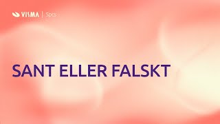 Sant eller falskt om Visma eEkonomi [upl. by Lehcar]