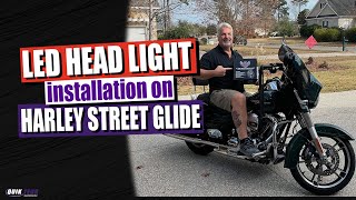 Install LED Headlight On 2016 Harley Davidson Street Glide [upl. by Adaj]