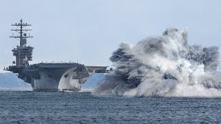 Behind 13 Billion US Aircraft Carrier Intense Testing Process at Sea [upl. by Ennayr835]