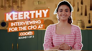 Round 1 of Keerthy Suresh’s interview for Chief Food Officer at Cookd  Keerthy Suresh  Cookd [upl. by Emory]