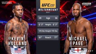 KEVIN HOLLAND VS MICHAEL PAGE FULL FIGHT UFC 299 [upl. by Yblehs]