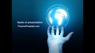 Free Glowing Globe PowerPoint Template by PoweredTemplatecom [upl. by Daile]