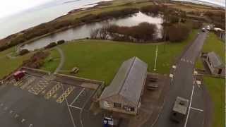 UAV Drone Flight over Holyhead Breakwater Country Park  Brick Works [upl. by Eboh]