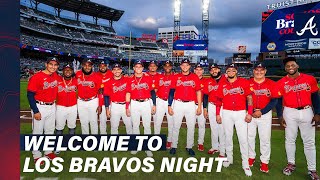 Welcome to Los Bravos Night 🔥  Atlanta Braves [upl. by Nedi]