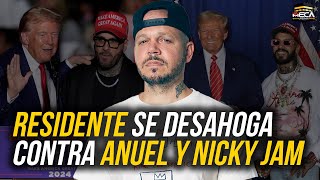 RESIDENTE ARREMETE CONTRA ANUEL AA Y NICKY JAM [upl. by Ydroj]