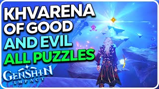 Khvarena of Good and Evil Full Guide Puzzles Genshin Impact [upl. by Anihcak]