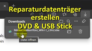 Windows 11 Reparaturdatenträger erstellen DVD amp USB Stick [upl. by Anoved718]