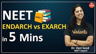 NEET Biology  ENDARCH vs EXARCH in 5 Minutes  NEET Exam 2020  NEET Preparation  Vedantu Biotonic [upl. by Eslek]