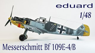 Messerschmitt Bf109 E4B Full Build  Eduard 148 [upl. by Rania]