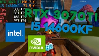 RTX 3070 ti 8GB i5 14600kf fortnite fps test benchmark fpstest fortnitefps 3070ti [upl. by Nosirb]