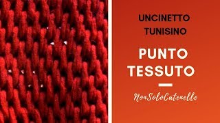 Punto tessuto alluncinetto tunisino  punto morbido e facile da realizzare [upl. by Haissem720]