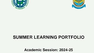 Class 1 Summer Vacation HW Summer Learning Portfolio 2024Full Solutions Eng Maths Sci Urduetc [upl. by Adnilrev45]