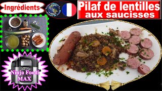 Recette NINJA FOODI MAX – Pilaf de lentilles aux saucisses [upl. by Truc]