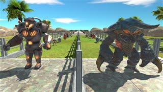 Ranthorn vs Reactor Goro DR Competition  Animal Revolt Battle Simulator [upl. by Ghassan791]