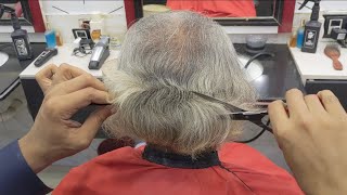 Beard And Hair Amazing Transformation old Man alrayaanhairstudio [upl. by Bendite]