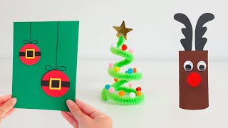 3 MANUALIDADES NAVIDEÑAS FÁCILES para NIÑOS 🎄 [upl. by Ertemed]