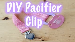 DIY Pacifier Clip  How to make a ribbon pacifier clip [upl. by Tavi]