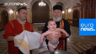 This baptism in Georgia is enough to make your head spin  Orthodox Religion  euronews 🇬🇧 [upl. by Hofstetter27]