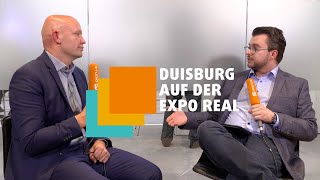 DUISBURG AUF DER EXPO REAL 2023  INTERVIEW MIT JENS SPERKE  FLÄCHENENTWICKLUNG GEBAG [upl. by Adikram]