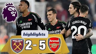 Arsenal vs West Ham Highlights 52  Premier League Goals amp Highlights [upl. by Elbertina]