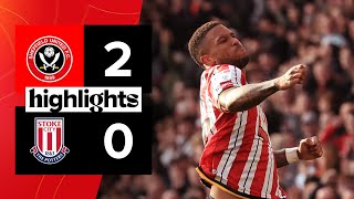 Sheffield United 20 Stoke City  EFL Championship highlights [upl. by Accemahs565]