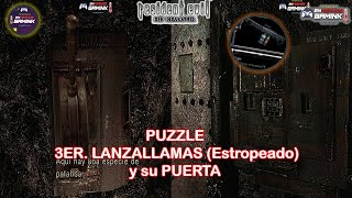 94 PUZZLE del 3ER LANZALLAMAS Estropeado y su PUERTA 🎮 Resident Evil 1 HD Remaster [upl. by Darrill]