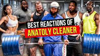 BEST REACTIONS of ANATOLY CLEANER  Elite Powerlifter Pretended to be a CLEANER in Gym Prank [upl. by Terrena]