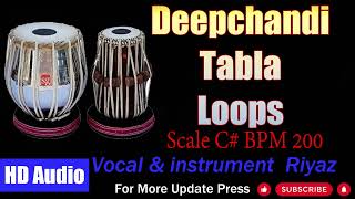 Deepchandi Tabla Loop  Scale C BPM 200  Taalmala Tabla Studio [upl. by Essenaj492]