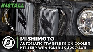 20072011 Jeep JK Wrangler Install Mishimoto Silver Automatic Transmission Cooler Kit [upl. by Burnight]