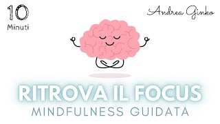 Meditazione per CONCENTRARSI  MINDFULNESS per ritrovare Calma Focus e Lucidità [upl. by Crelin575]