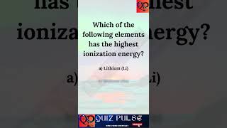 Ionization Energy A Chemistry Challenge chemistry physics quiz [upl. by Humble731]