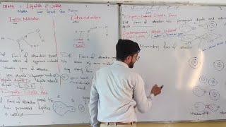 Dipole Dipole forceDipole Induced Dipole Force  London dispersion forces  1st Year Ch 4 Fsc [upl. by Karilla]