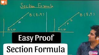 Easy proof of Section Formula [upl. by Fihsak]