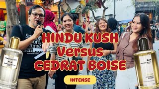 Public Reaction Parfum Mancera Cedrat Boise Intense VS Hindu Kush  Cewek Bandung suka yang mana [upl. by Kwan]