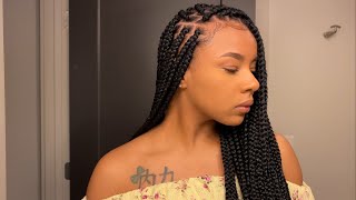 How To EASY DIY Box Braids BEGINNER FRIENDLY  Medium Sized [upl. by Gustave925]