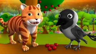 Billi Mausi Aur Kala Kauwa 3D Animated Hindi Moral Stories for Kids बिल्ली मौसी और कला कौआ Tales [upl. by Pilihp]