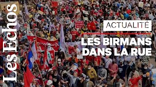 Birmanie des dizaines de milliers de manifestants contre le coup dEtat [upl. by Zetrac760]