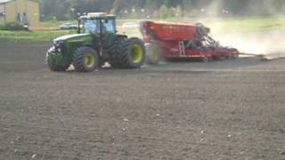 John Deere 8410 and Väderstad Rapid A600C [upl. by Rubi]