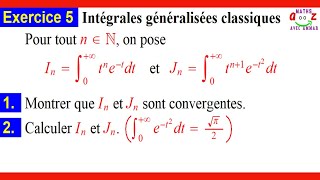 Intégrales généralisées classiques Exercice corrigé [upl. by Nmutua]