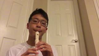 Spongebob Krusty Krab song on recorder [upl. by Coit468]