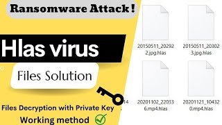 Hlas Virus Solution  hlas files Decrypt amp Removal Guide  Hlas files Recovery [upl. by Tterraj804]