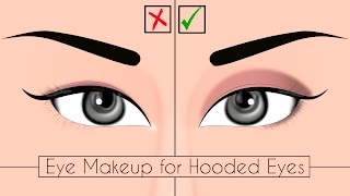 Eye Makeup For Hooded And Upturned Eyes  Quick amp Easy Makeup Tips [upl. by Irrep]