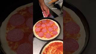 Simple Salami Pizza streetfood food fastfood foodshorts pizzalover salami pizza [upl. by Jean]