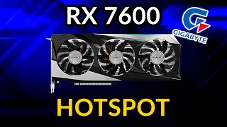 Temperatura Hotspot Gigabyte RX 7600 Gaming OC [upl. by Llenhoj]