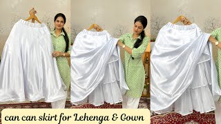 Can Can Skirt For Lehenga And GowmCan Can Skirt Cutting And StitchigHow to Make Can can Skirt [upl. by Arabrab]