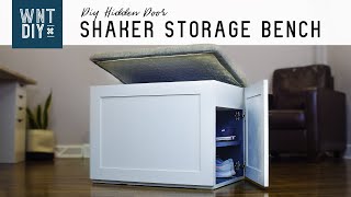 How to Build a DIY Shaker Style Storage Bench  Under 100 [upl. by Dlanor]