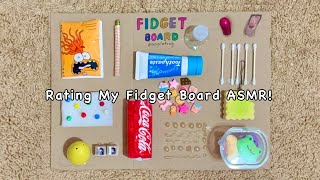 RATING MY FIDGET BOARD ASMR 🧸  DIY  ASMR  applefrog [upl. by Eugen257]