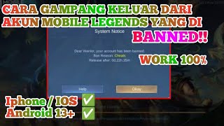 Cara keluar  logout dari akun ml yang di ban Cara ganti akun mobile legends yang di banned [upl. by Bernelle]