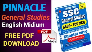 pinnacle general studies 6500 English midium book pdf download pinnacle GS English midiumssc [upl. by Raila]